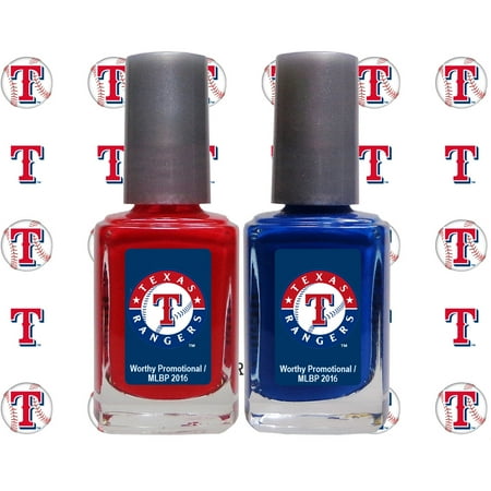 Texas Rangers 2-Pack Nail Polish with Nail Decal - No Size
