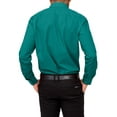 thumbnail image 5 of G-Style USA Men's Regular Fit Long Sleeve Solid Color Dress Shirts - Teal - Large - 16-16.5 - 36-37, 5 of 6