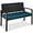 Blue/Black, variant on BOBOKY Outdoor Bench 2-Person Wicker Garden Patio Benches Seating Furniture for Backyard, Porch w/Seat Cushion, 700 lbs Capacity,Blue/Black