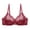 Red, variant on Triangle Bras For Women Solid Lace With Steel Ring Double Breasted Push Up Underwear