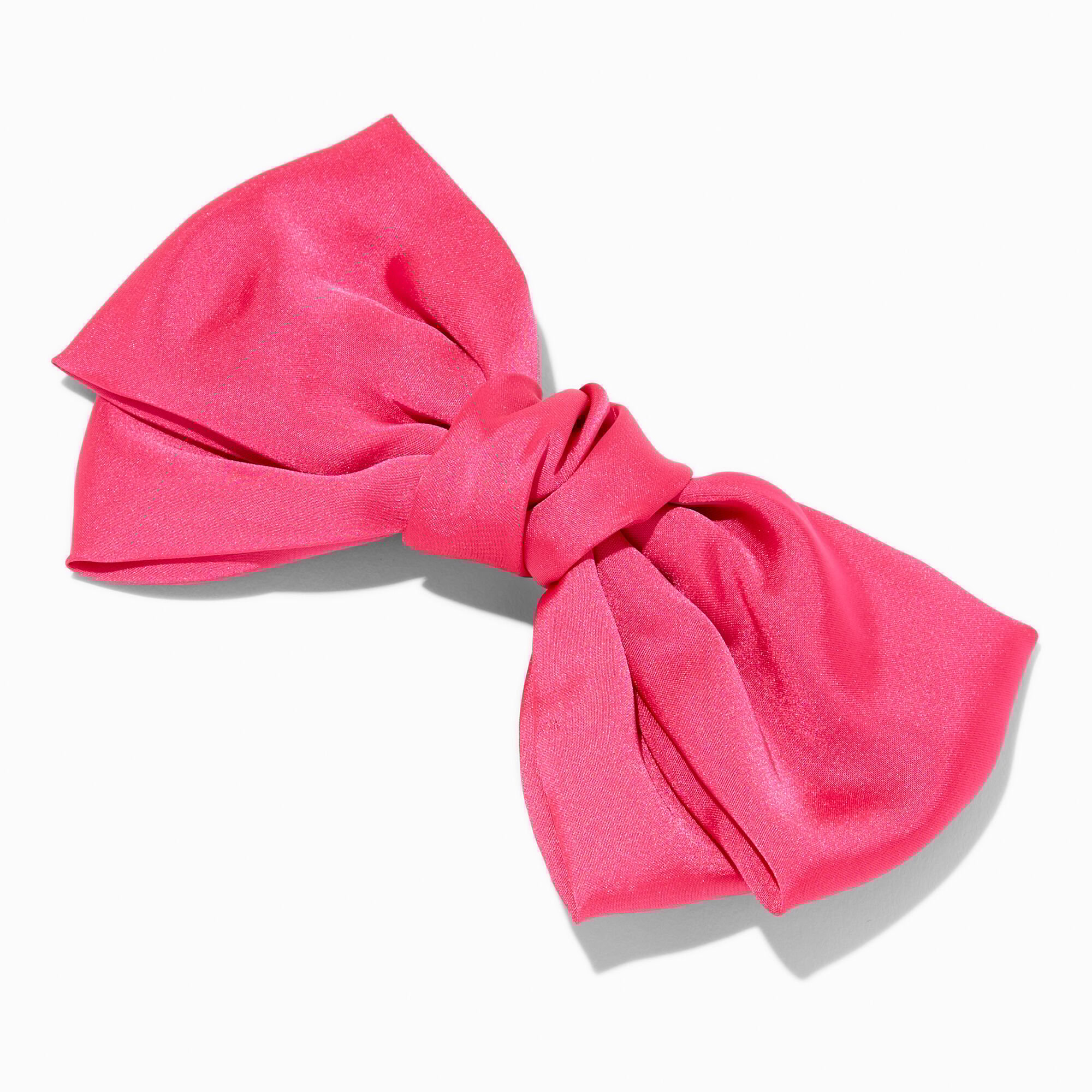 thumbnail image 2 of Claire's Large 80s Style Hair Bow Clip, Iconic Hair Accessory, Dazzling Oversized Bow for Women, Distinctive Hair Clip for a Chic Statement, 7-inches Wide (Hot Pink), 2 of 3