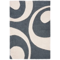 SAFAVIEH Shag Ivory Solid Area Rug, Grey, 8' x 10'