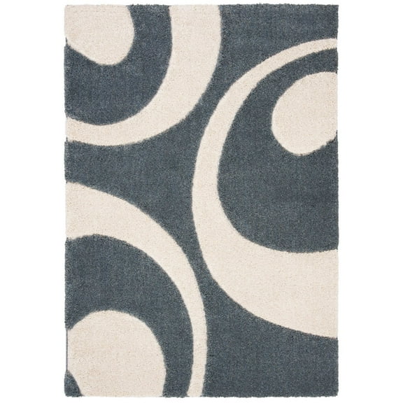 SAFAVIEH Shag Ivory Solid Area Rug, Grey, 8' x 10'