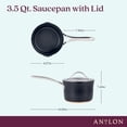 thumbnail image 4 of Anolon Nouvelle Copper Luxe Hard-Anodized Nonstick Straining Saucepan, 3.5-Quart, Onyx, 4 of 7