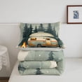 thumbnail image 5 of Manfei Kawaii Camper Twin Comforter Sets,Calm Pine Trees Bedding Set,Green,Light Gray Reversible,2-Piece,1 Comforter and 1 Pillowcase, 5 of 7