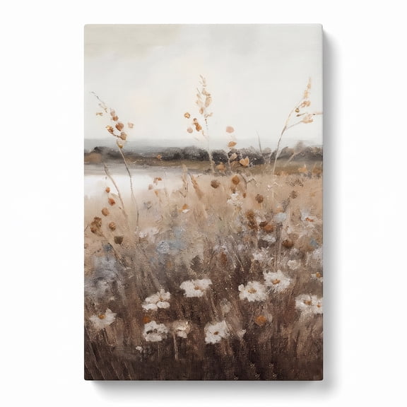 PORMIPONE Autumn Whisper Wall Art 24x36 inch Neutral Landscape Canvas Painting for Living Room Decor