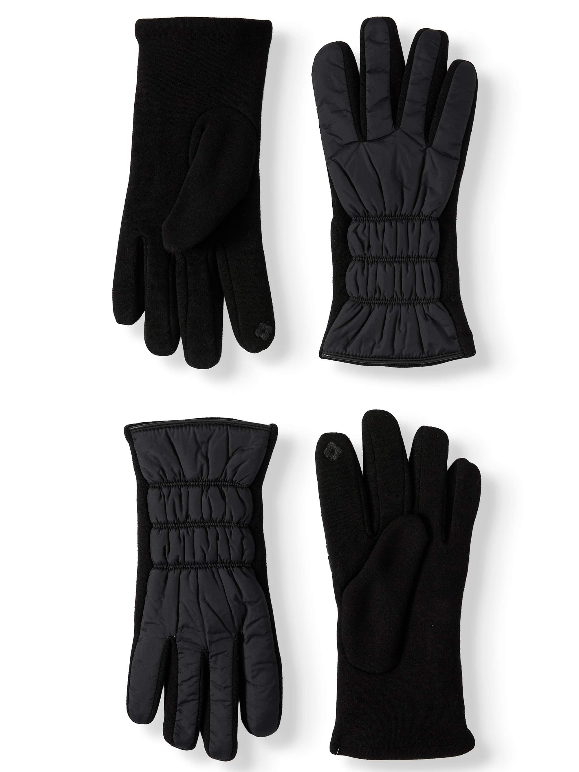 white puffy gloves