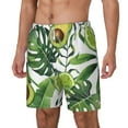 thumbnail image 2 of Gaeub Watercolor Green Tropical Mens Swim Trunks Stretch Beach Shorts Quick Dry for Men Swim Shorts Swimwear with Pockets- 3X-Large, 2 of 9
