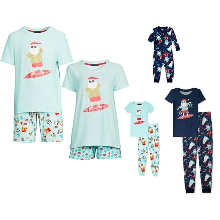 Derek Heart Tropical Holiday Matching Family Christmas Pajamas Infant Onesie Sleeper, Sizes Newborn-12 Months
