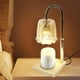 thumbnail image 4 of Lámpara retráctil de cera derretible | Lámpara de mesa con luz nocturna regulable dorada | Diseño de flores | Iluminación ambiental | Brillo ajustable | Base de madera | Mesita de noche o escritorio, 4 of 6