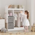 thumbnail image 2 of XJD Kids Play Armoire with Mirror, Storage Bins and Closet for Dress Up and Costumes (White), 2 of 8
