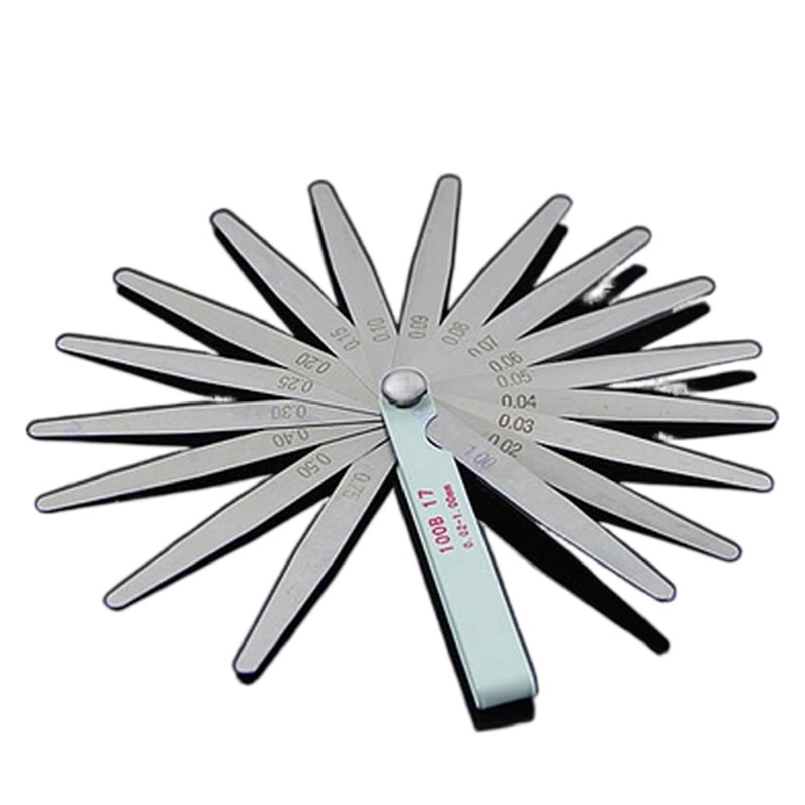 Feeler Gauge Filler 0.02mm To 1mm Metric Thickness Measurement Layout Tool 100mm Long 17 Blade ,Easy to Use