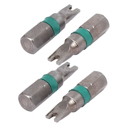 

1/4-inch Shank 25mm Length 2mm Magnetic U Shape Screwdriver Bit Gray 4pcs