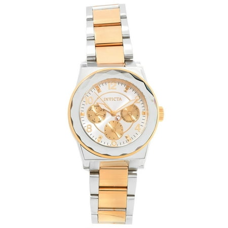 Invicta 22109 Women's Angel Silver Tone Dial Two Tone Rose Gold Bracelet Watch