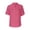 Pink, variant on Women's Cotton Blend Tops V Neck Button down Summer Short Sleeve Shirts Casual Soft Comfortable Blouses (XL, Yellow)