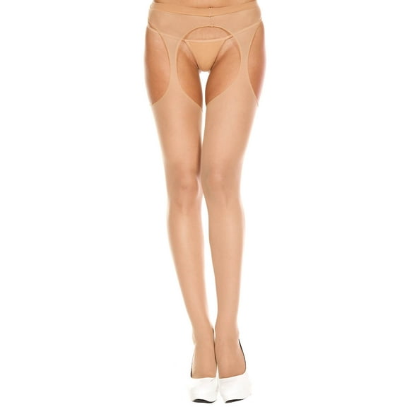 Music Legs Women's Sheer suspender pantyhose 803-BEIGE