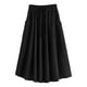 thumbnail image 3 of Gibobby faldas largas de mujer elegantes Falda midi plisada de cintura alta casual para mujer con bolsillo(Verdinegro, XS), 3 of 5