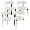 thumbnail image 1 of Gymax Round Dining Chairs Set of 4 w/ Curved Backrest Filled Sponge Metal Legs, 1 of 9