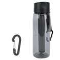 thumbnail image 1 of Botella de agua filtrada con filtro integrado, pajita, botella de agua de emergencia para acampar, purificador gris, 1 of 10