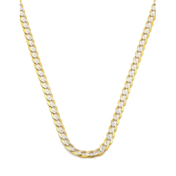 Cadena Barbada Diamantada 2.5 mm 55 Cm Oro Sólido 10k