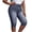 Gray(Womens Jeans), variant on GUACER Womens Bermuda Denim Capris Casual High Waisted with Fake Pockets Stretchy Loose Cropped Jeans