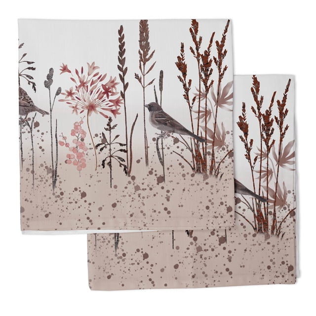 Vargottam Luxury Collection Dinner Table Linen Dcor Cotton Napkin Printed Fabric Reusable Napkins Set Of 6, 20 X 20 - Sparrow