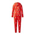 thumbnail image 6 of Christmas Adult Onesie Pajamas for Women One Piece Fleece Fuzzy Warm Sherpa Hooded Jumpsuit Sleepwear Homewear, 6 of 8