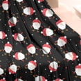 thumbnail image 3 of Black Christmas Santa Pattern Blanket,Comfortable Soft Flannel Throw Blanket,All Season,Warm Lightweight Blankets for Sofa Bed Couch Living Room Chair,50"x60", 3 of 4
