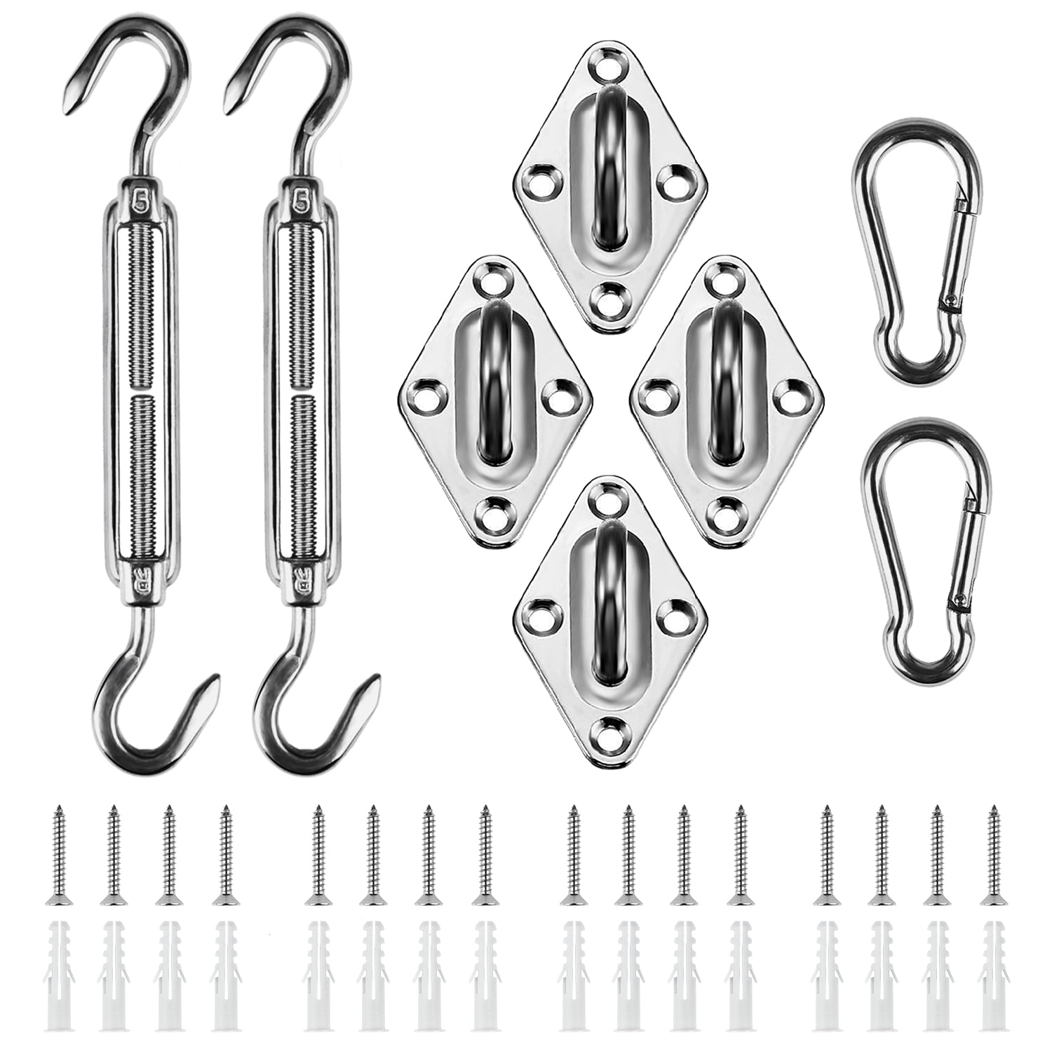 Artpuch 5 Inch Sun Shade Sail Hardware Kit, 304 Stainless Steel Shade Sails Accessories for