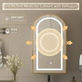 thumbnail image 2 of Arched Medicine Cabinet with Light,20x36 Inch Recessed Lighted  Medicine Cabinet Mirror with Storage for Bathroom, 2 of 6