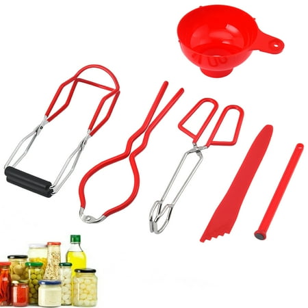 

Canning Kits-Canning Accessories Practical Useful Canning Tools Funnel Lid magnetic Lifter Jar Tongs Jar Wrench Bubble Remover Tool Jar Lifter for Canning Making
