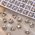thumbnail image 5 of Hadanceo 10Pcs 3D Nail Rhinestones Light Brown Heart Easy to Apply Durable Charming Nail Art Jewelry Women Accessories, 5 of 8