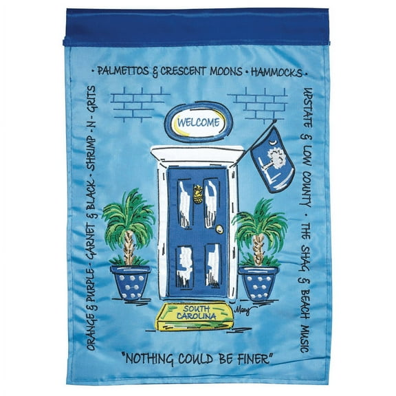 Magnolia Gardens M011158 13 x 18 in. South Carolina Door Applique Garden Flag