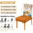 thumbnail image 3 of Fall Chair Covers Set of 4,Thanksgiving Parsons Chair slipcovers,Fall Pumpkin Kitchen Dining Room Decor Chair Seat Cover Protectors(Orange Pumpkin,4 Pack), 3 of 6