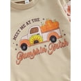 thumbnail image 6 of Infant Baby Girls Halloween Casual Crew Neck Romper Long Sleeve Letter Floral Pumpkin Print Jumpsuit, 6 of 8