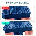 thumbnail image 5 of DODAMOUR Extra Long Satin Bonnet for Women, Adjustable Braid Bonnet with Tie Band, Double Layer Elastic Silk Bonnet for Braids Hair Sleeping Cap (Navy Blue), 5 of 7