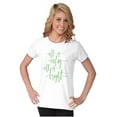 thumbnail image 4 of Christmas All Is Calm and Bright Women's Graphic T Shirt Tees Brisco Brands M, 4 of 5