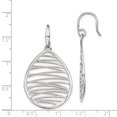 thumbnail image 2 of 925 Sterling Silver Rhod Pltd Teardrop Drop Dangle Earrings, 2 of 6