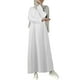 thumbnail image 1 of Vestido de manga larga Prolriy para mujer, vestido musulmán Abaya, vestido de oración, caftán largo con hiyab, vestido largo de Dubái, vestidos de mujer blancos S, 1 of 5