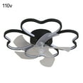 thumbnail image 2 of Trendix Ceiling Fans with Lights, 20" Ceiling Fan with Remote Control, Modern Flush Mount Ceiling Fan, Flower Shape Fan Light, LED Ceiling Light Fixture for Bedroom, Living Room, 2 of 8