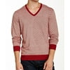 Ben Sherman NEW Red Mens Size XL V-Neck Geometric Jacquard Sweater