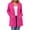 Hot Pink, variant on Admvng Women's Outerwear Button Long Sleeve Coat Casual Jacket