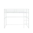 thumbnail image 3 of Aukfa Twin Size Metal Loft Bed, Space-Saving Bed with Safety Guard Rails Kids Teens, White, 3 of 8