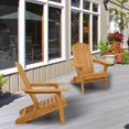 thumbnail image 3 of UBesGoo Patio Folding Adirondack Chair, Wood Single Chair, Outdoor Wood Lounge Chair w/ Armrest,  Outdoor Chair, Wood Color, 3 of 8