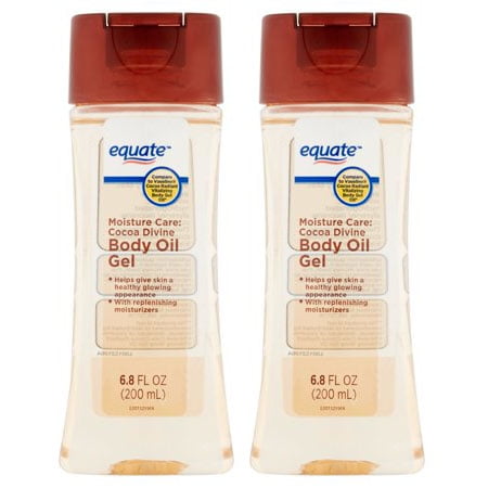Badger Body Care Kit - (2 Pack) Equate Moisture Care Cocoa Divine Body Oil Gel, 6.8 Oz