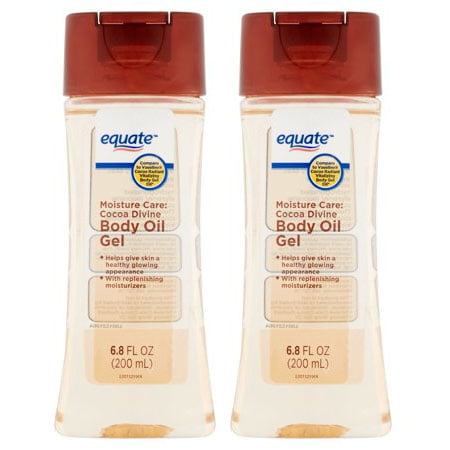 (2 Pack) Equate Moisture Care Cocoa Divine Body Oil Gel, 6.8 (Best Shimmer Body Oil)