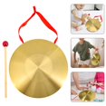 thumbnail image 2 of HLONK Loud Chinese Gong Instrument Portable Copper Gong Warning Percussion Instrument, 2 of 4