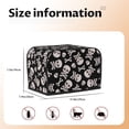 thumbnail image 5 of Vsdgher black white Skull bone 2 Slice Toaster Cover, Appliance Covers Toaster Cover Fits for Most Standard 2 slice Toasters, 5 of 7