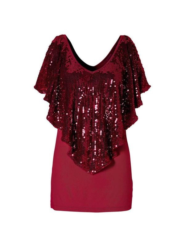 womens glitzy tops