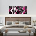thumbnail image 4 of Hieng Kids Pink Gray Black Picture Wall Decor Geometric Stripes Canvas Wall Hieng for Living Room Abstract Lines Hieng Wall Painting Boys Girls Geometry Room Decor, 4 of 6